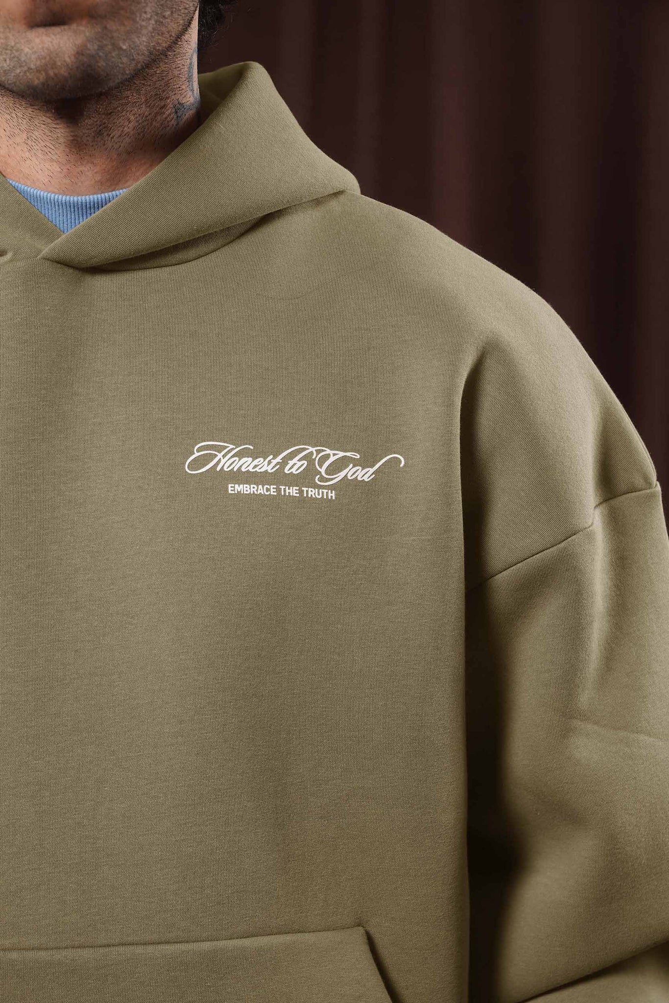 Dark Tan Box Fit Hoodie