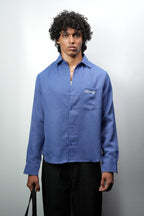 KOREDG INDIGO CROP SHIRT