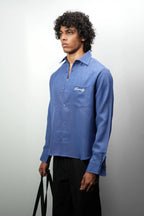 KOREDG INDIGO CROP SHIRT