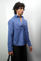 KOREDG INDIGO CROP SHIRT