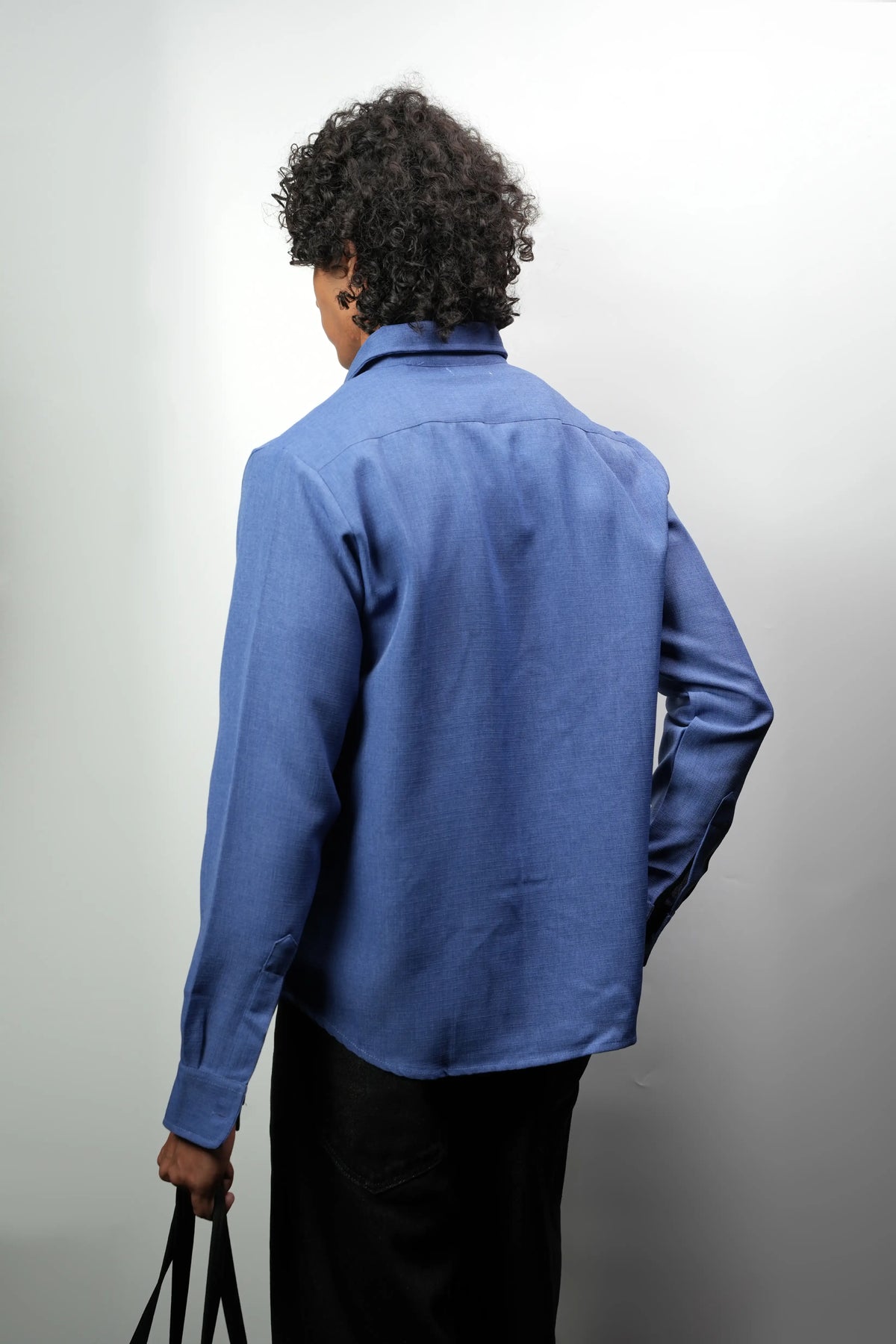 KOREDG INDIGO CROP SHIRT