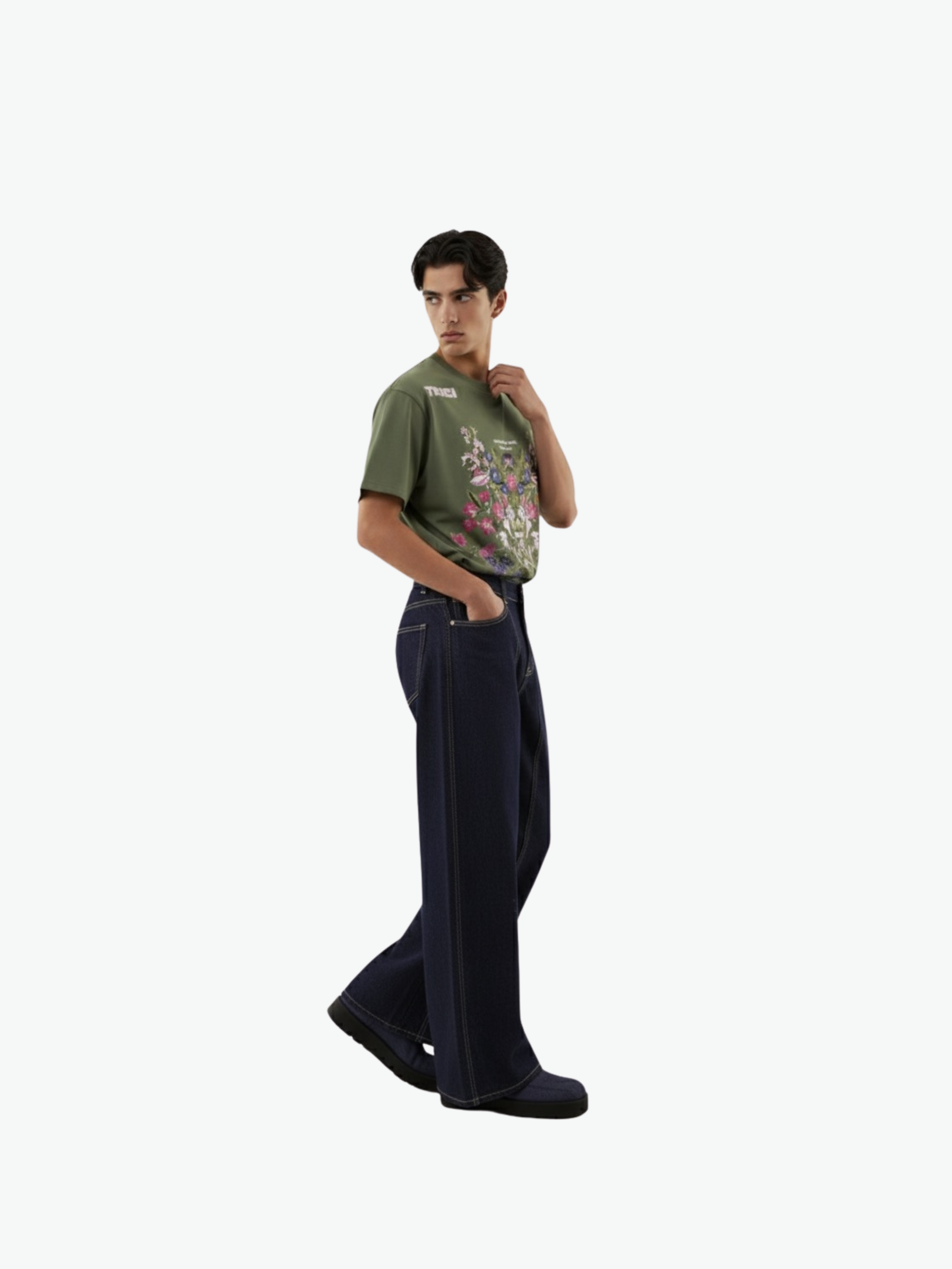 EVOLVING TEE IN OLIVE