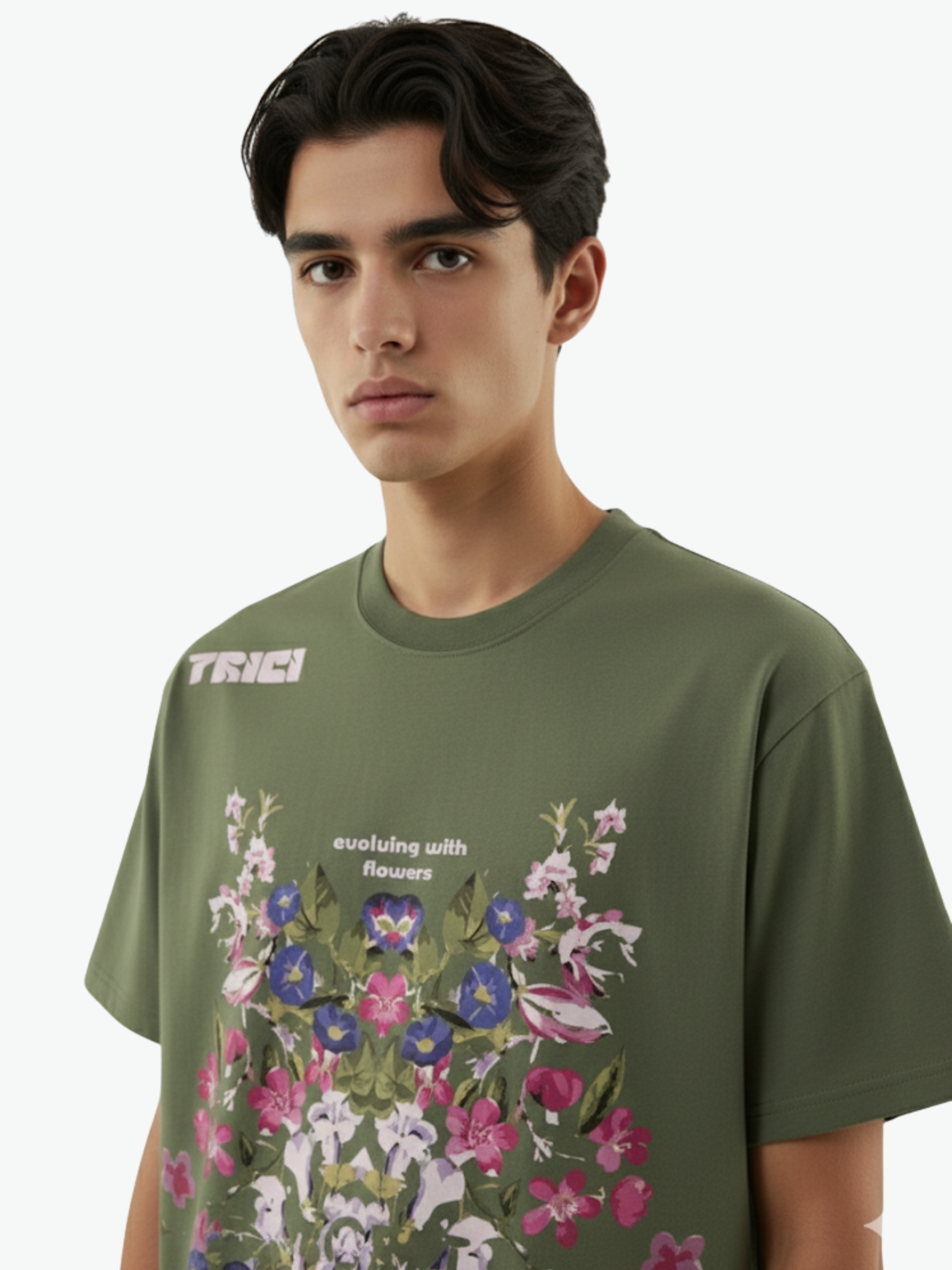 EVOLVING TEE IN OLIVE