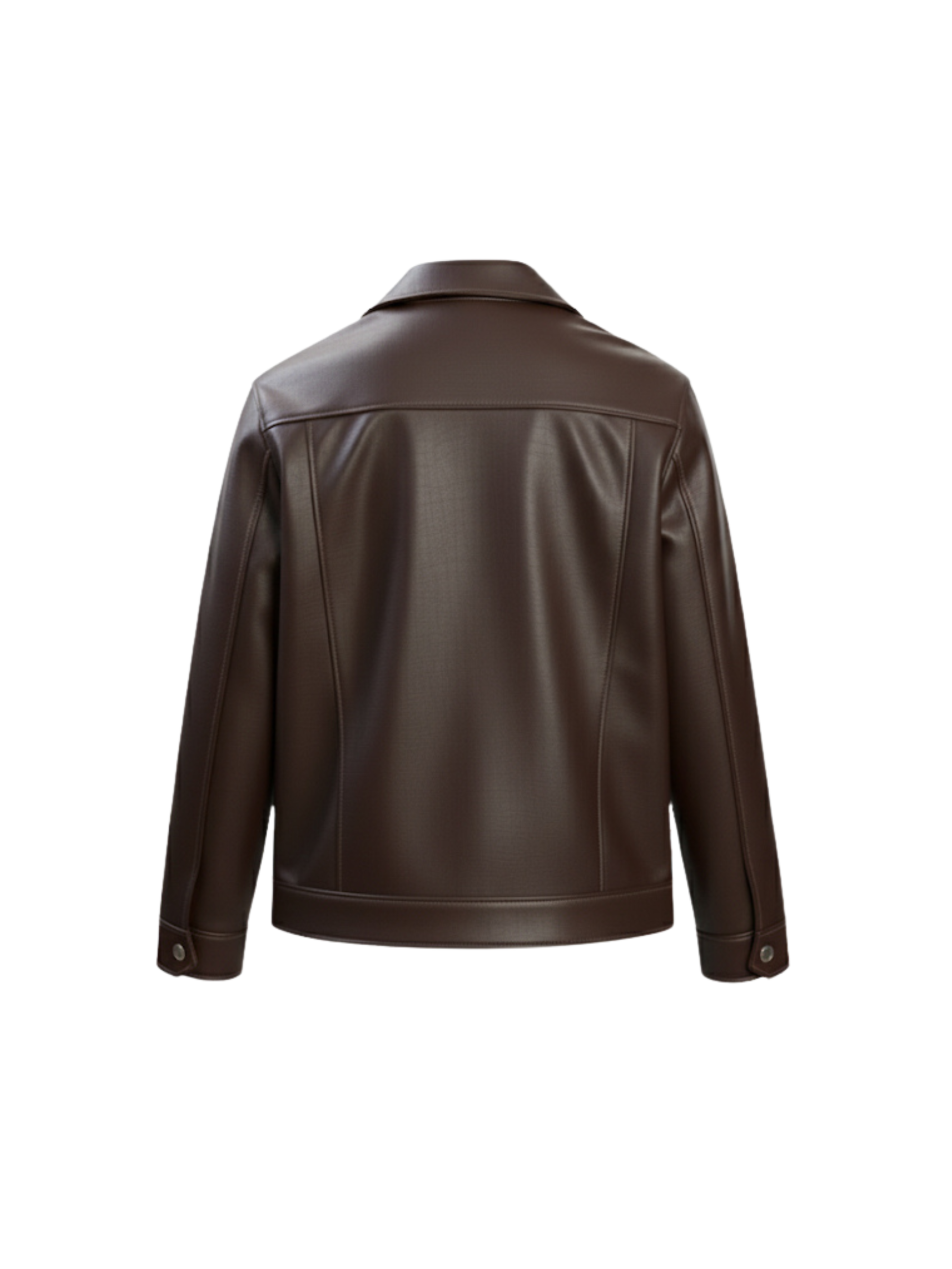 WALNUT LEATHER JACKET [UNISEX]