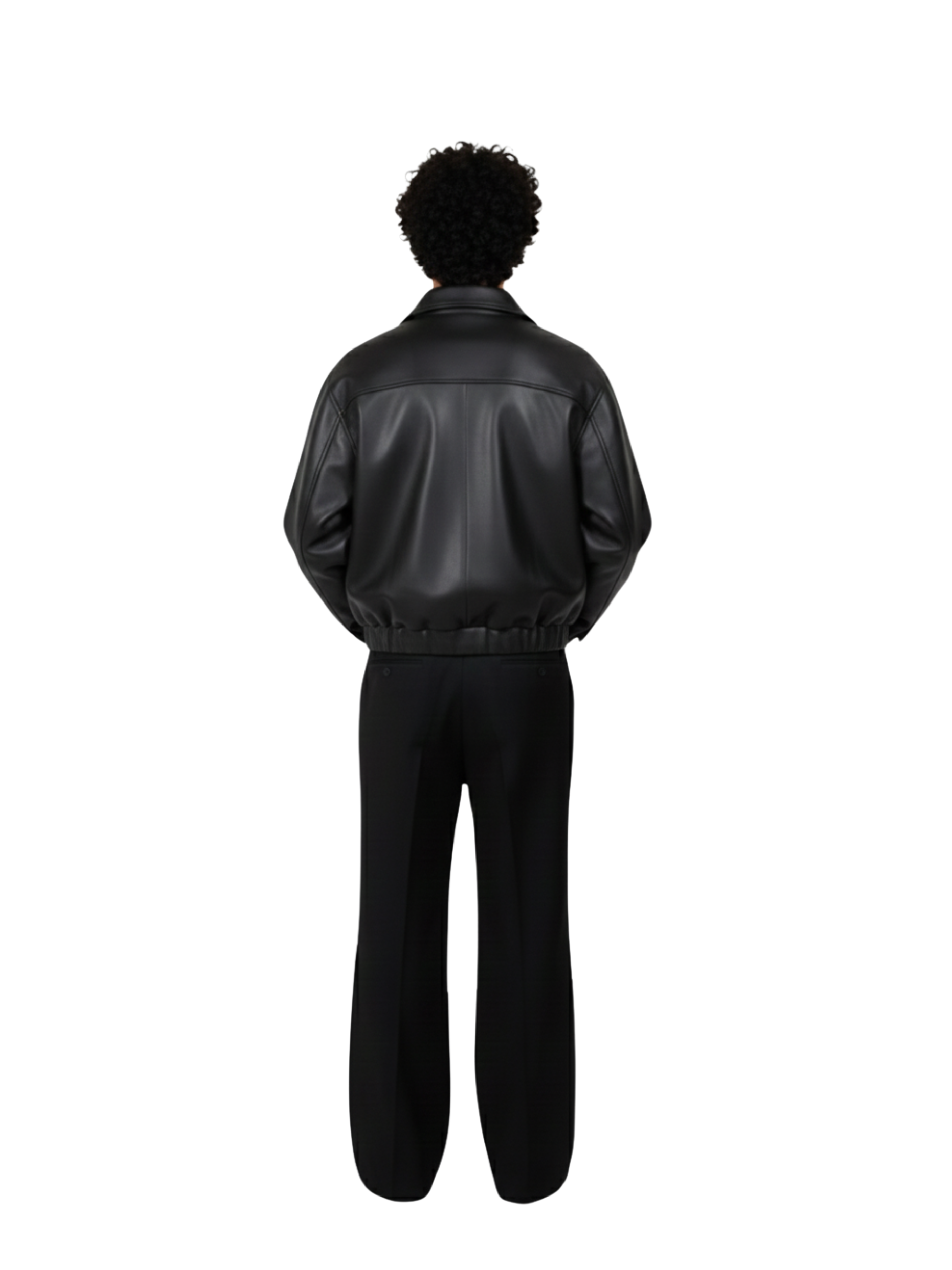 LEATHER JACKET - MATTE BLACK [UNISEX BOMBER]