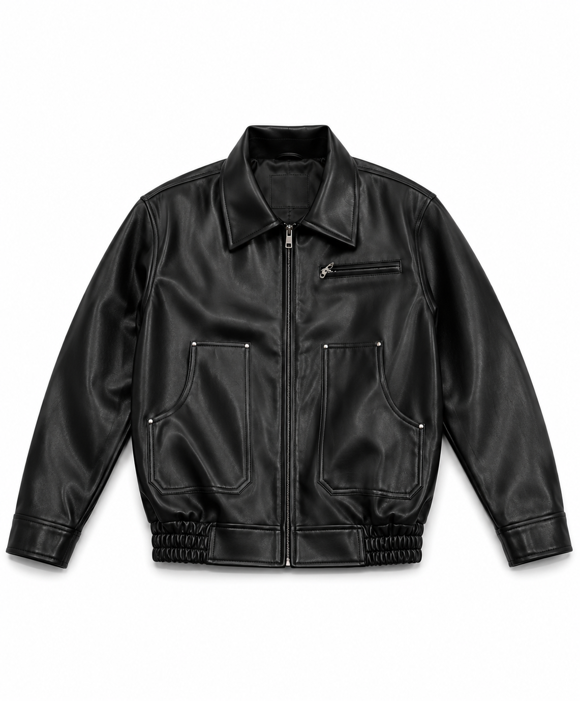 BLACK PATCHED JACKET