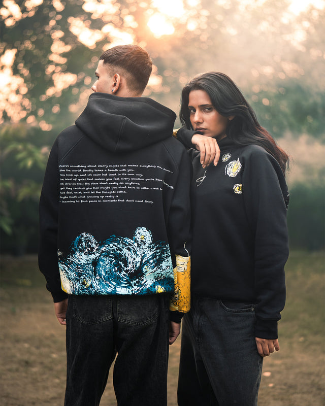 MIDNIGHT CANVAS OVERSIZED HOODIE