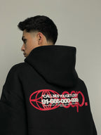 CALL ME HOODIE BLACK