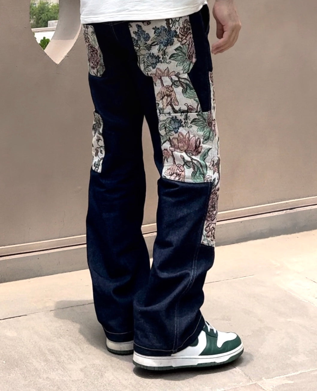 Floral Jacquard Denim