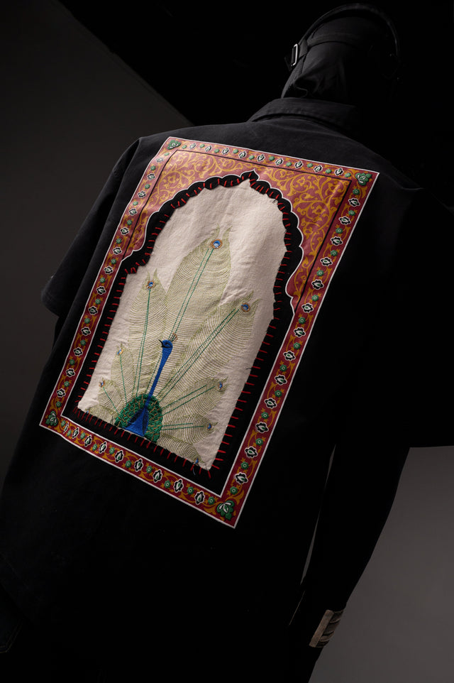 Peacock Hand Work Shirt