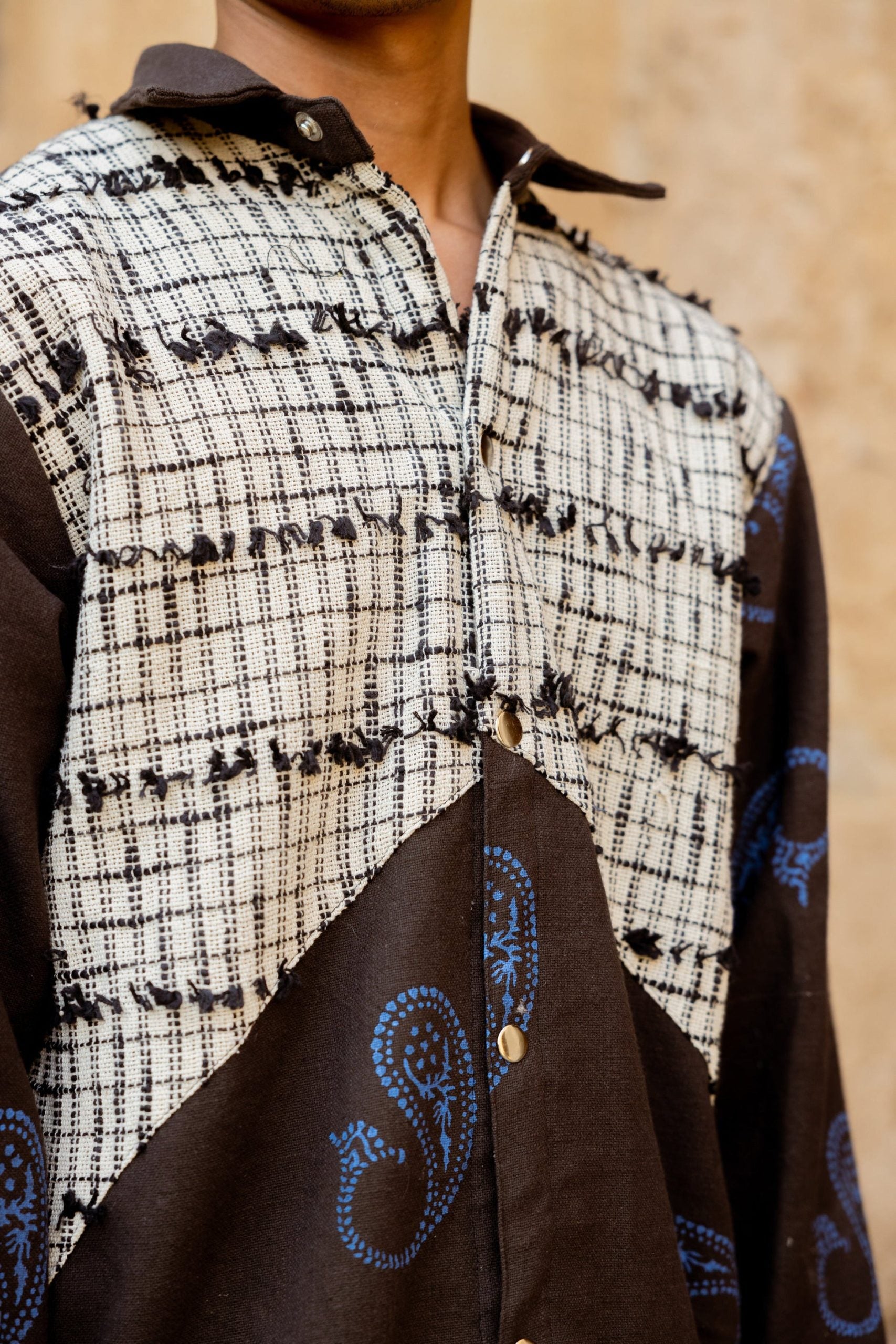 DENIM FUSION HANDWOVEN - JACKET