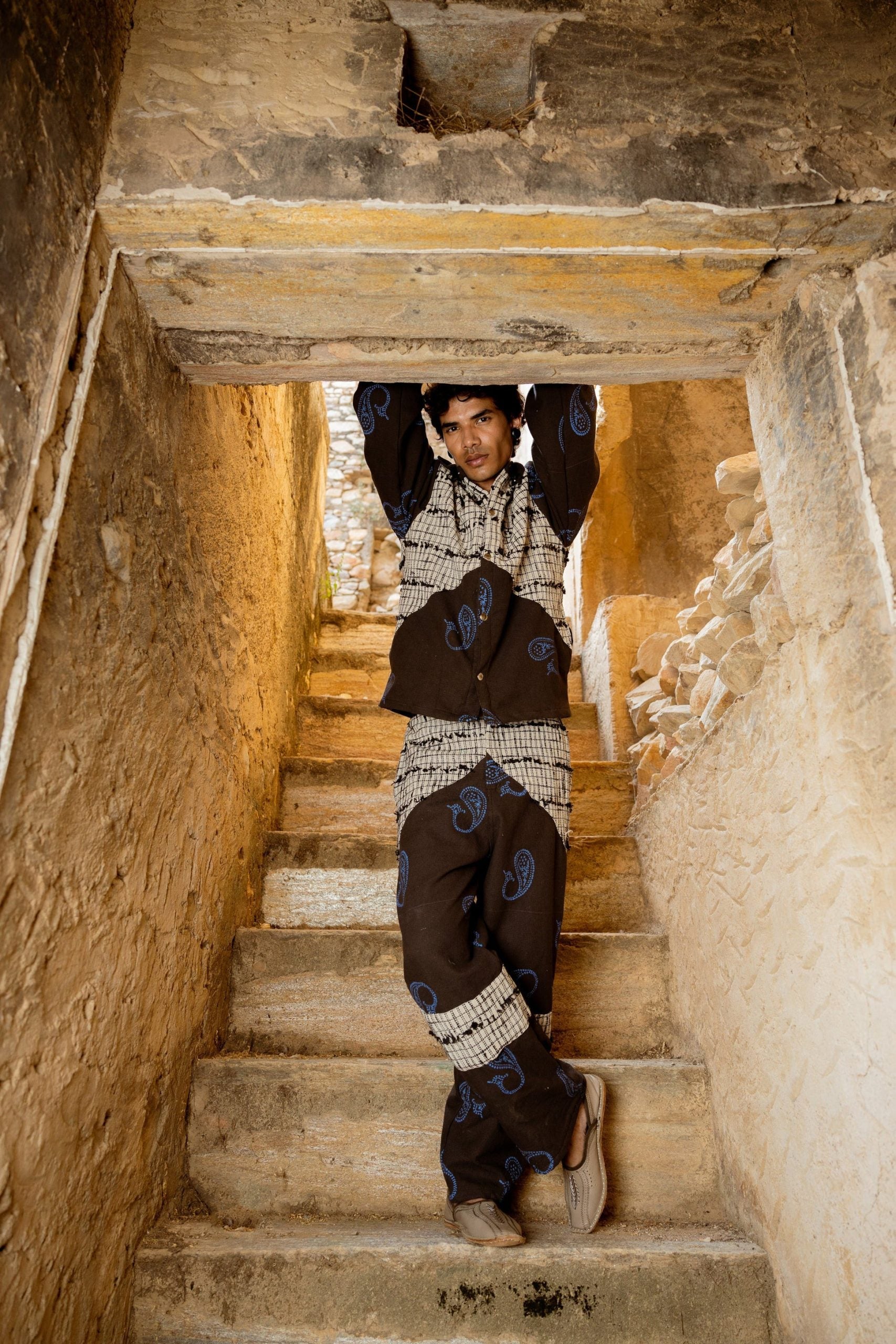 DENIM FUSION HANDWOVEN - JACKET