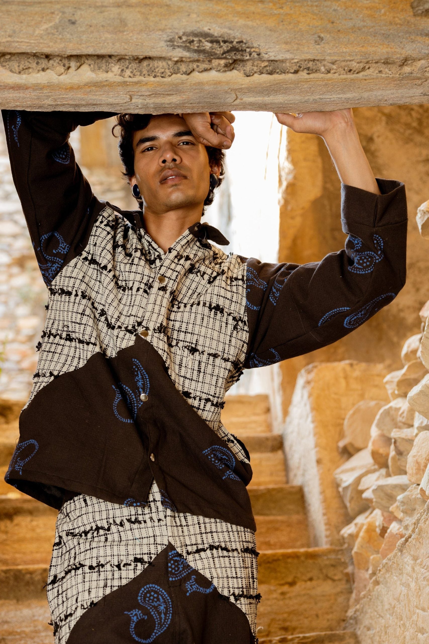 DENIM FUSION HANDWOVEN - JACKET