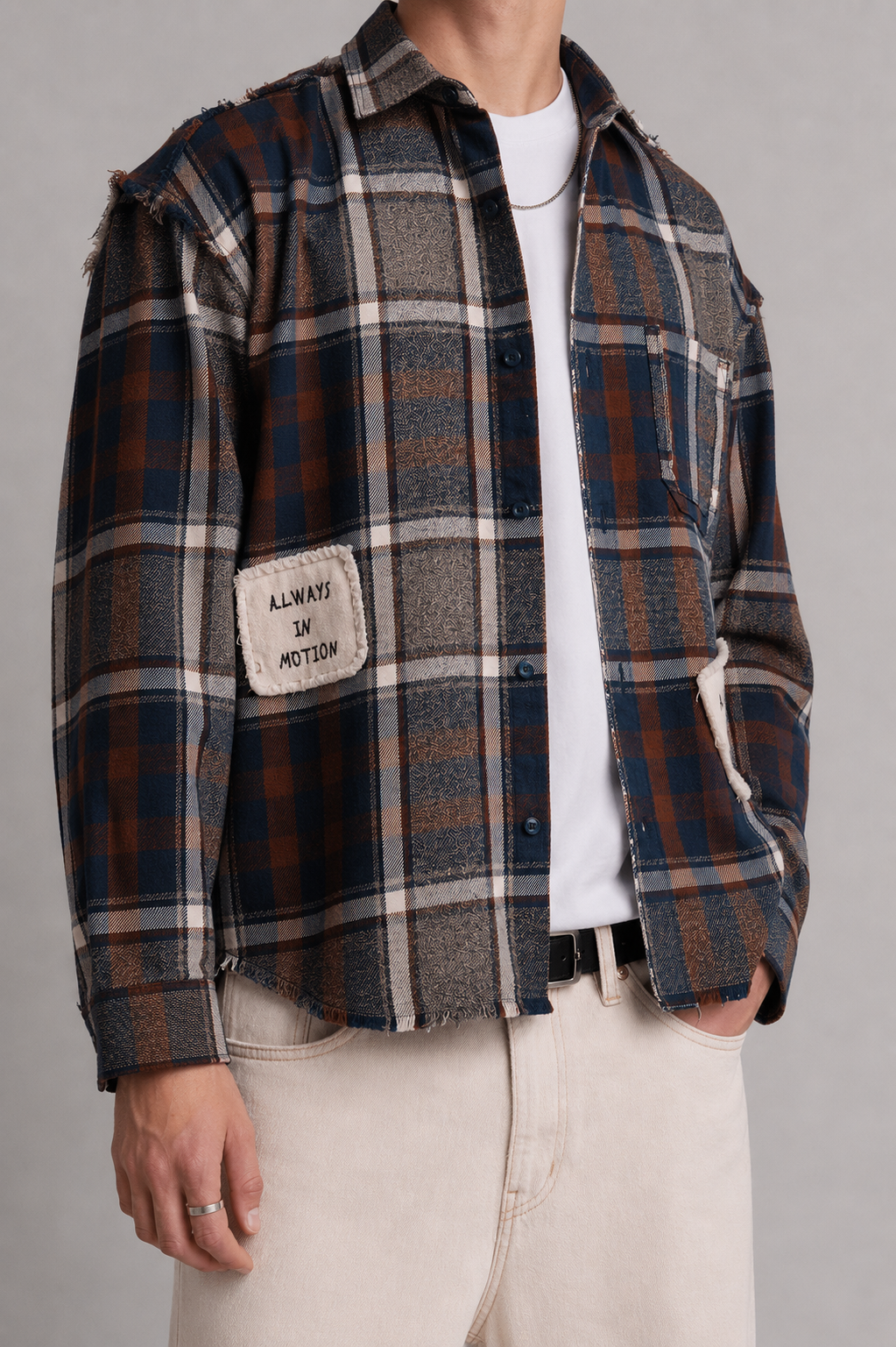DRO Journey Flannel - Earth Brown Plaid