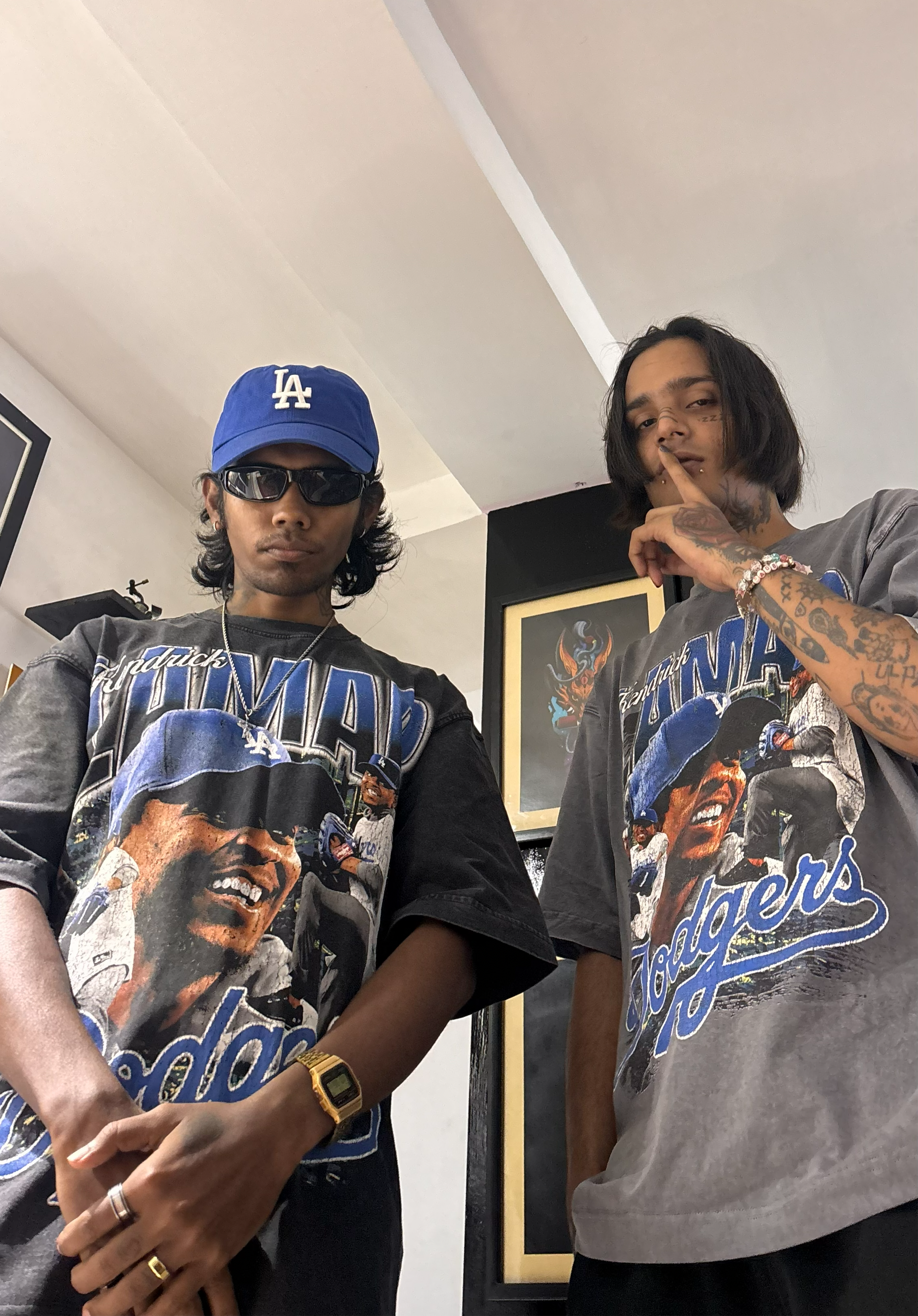 KENDRICK LAMAR DODGERS GRAPHIC T-SHIRT VINTAGE WASH