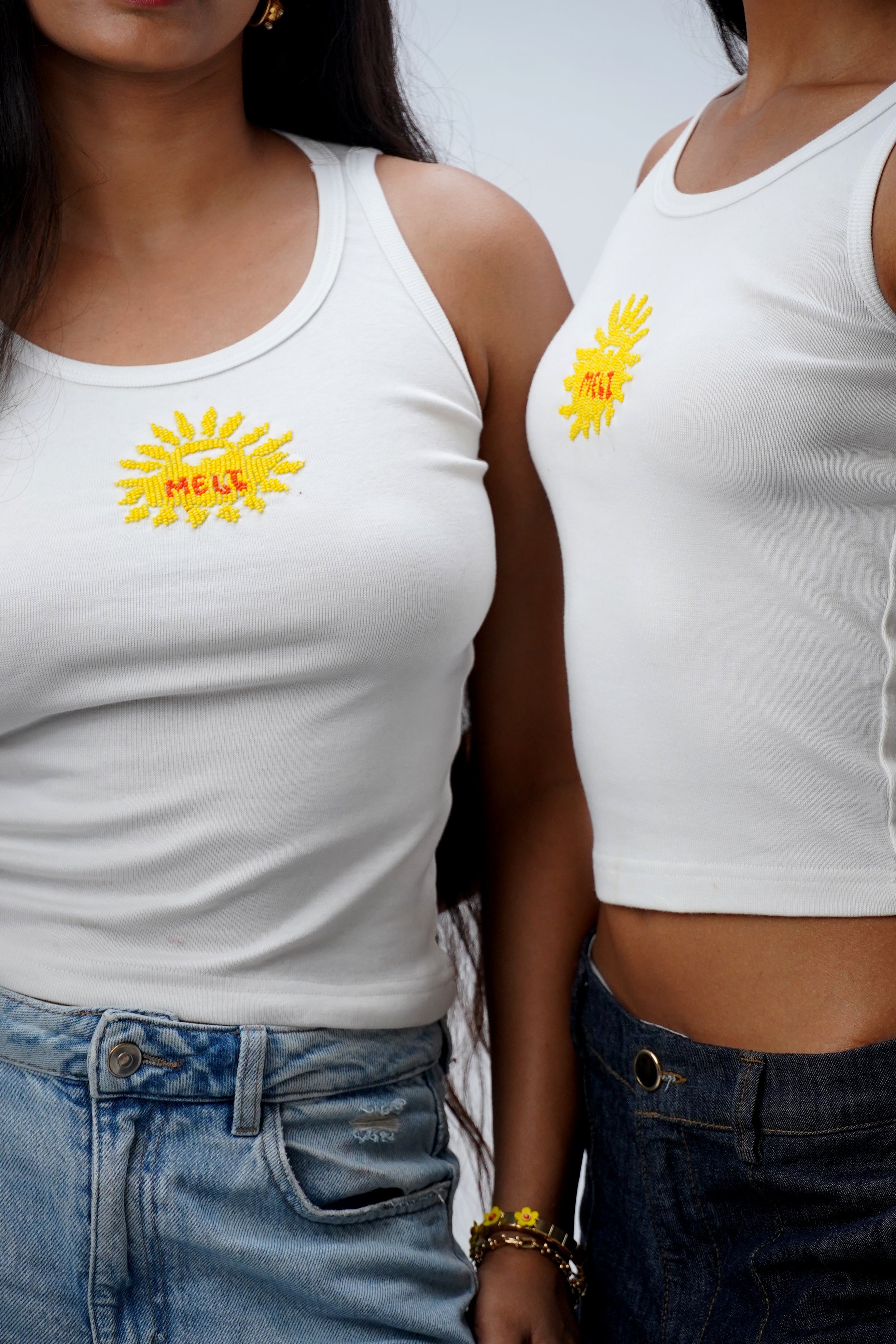 Melt white tank top