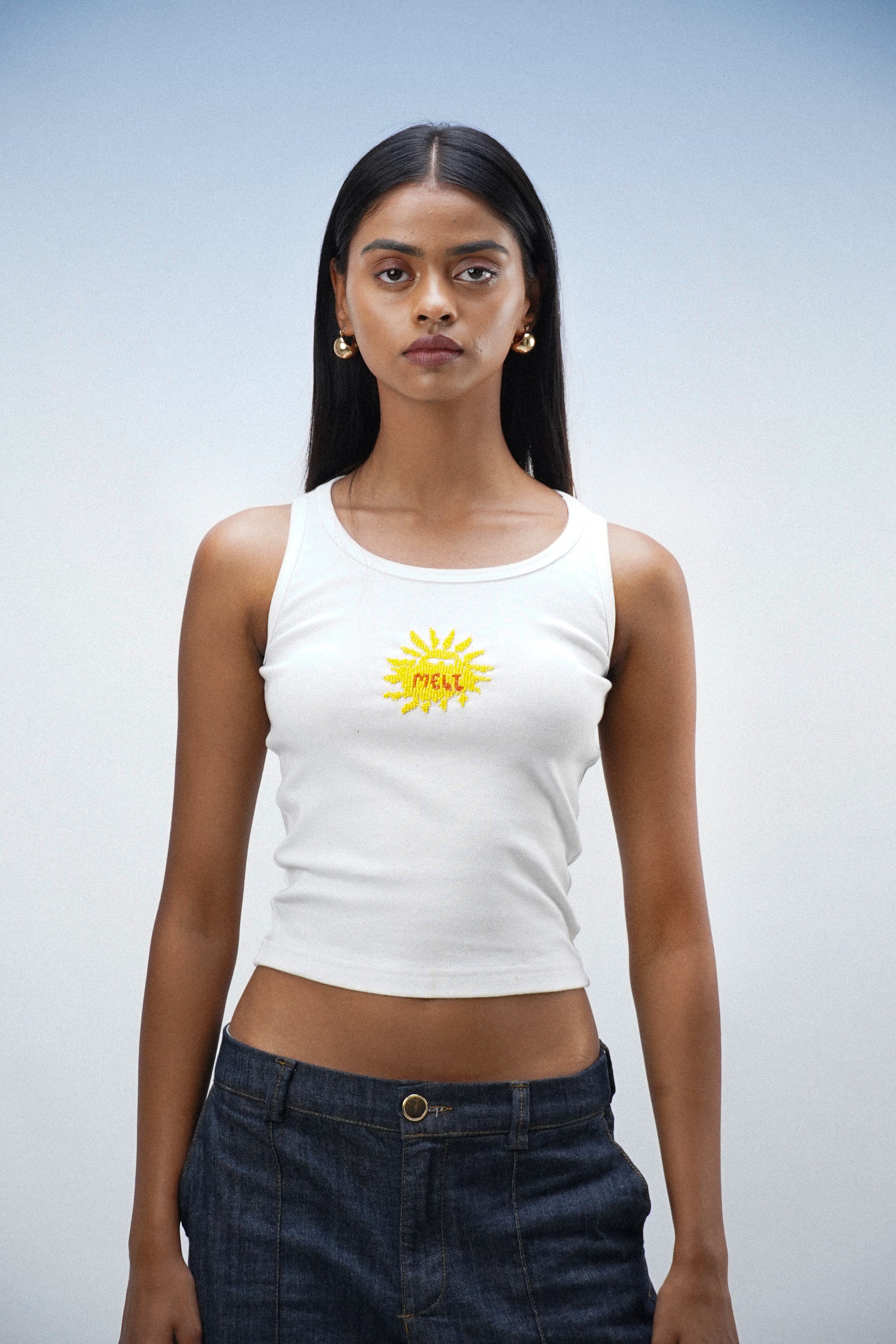 Melt white tank top