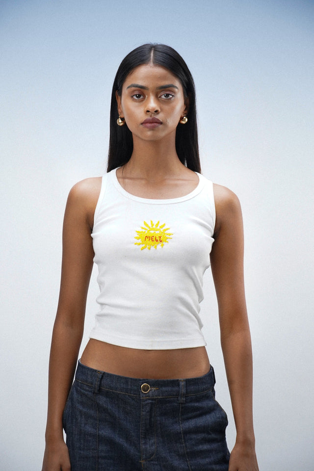 Melt white tank top