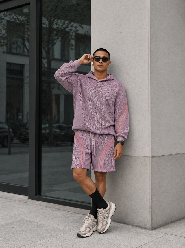 Pink Mesh Shorts