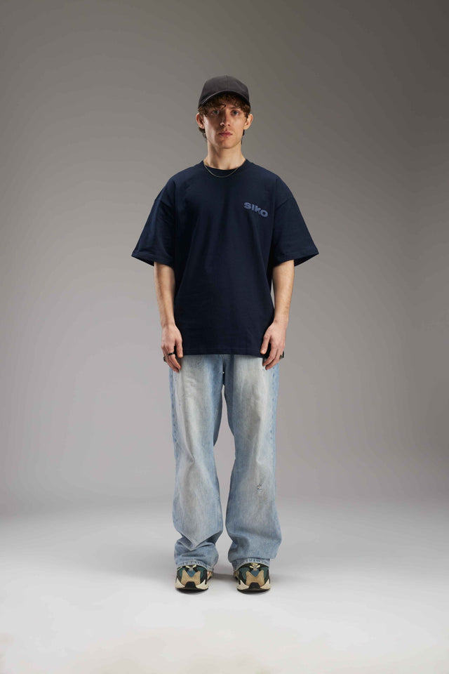 NAVY BLUE BASIC OVERSIZED TEE