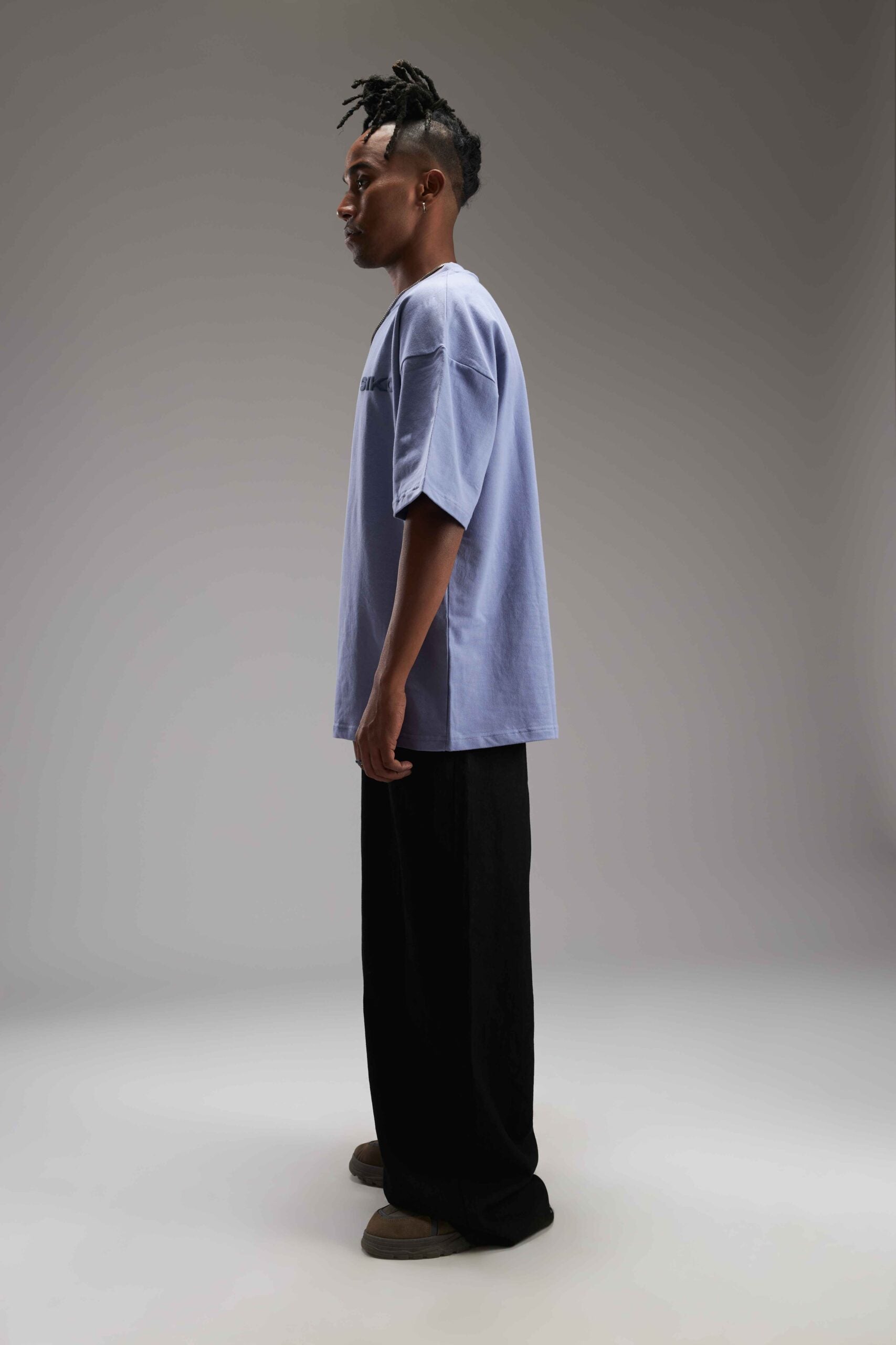 ICE BLUE BASIC OVERSIZED TEE