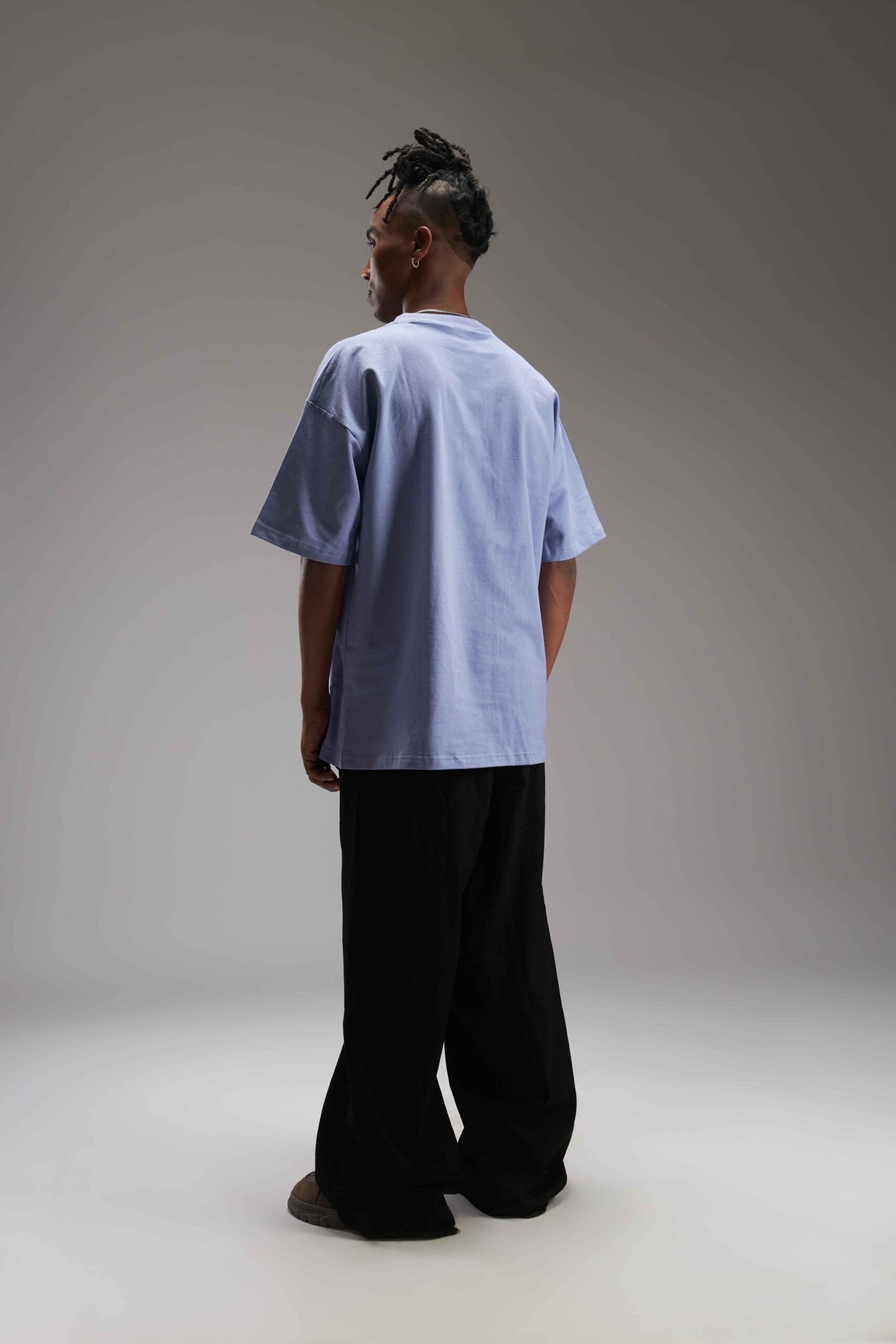 ICE BLUE BASIC OVERSIZED TEE