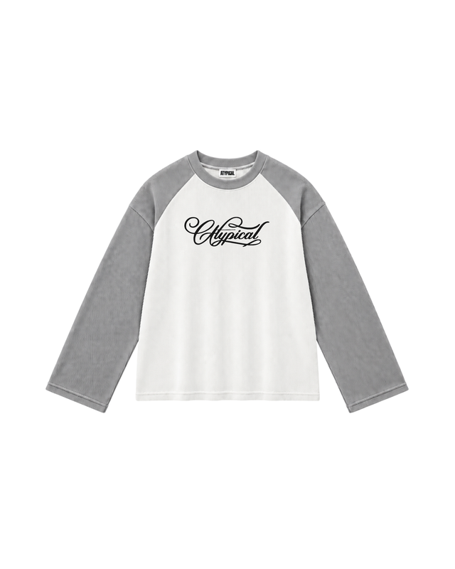 Raglan Waffle Sleeves Grey
