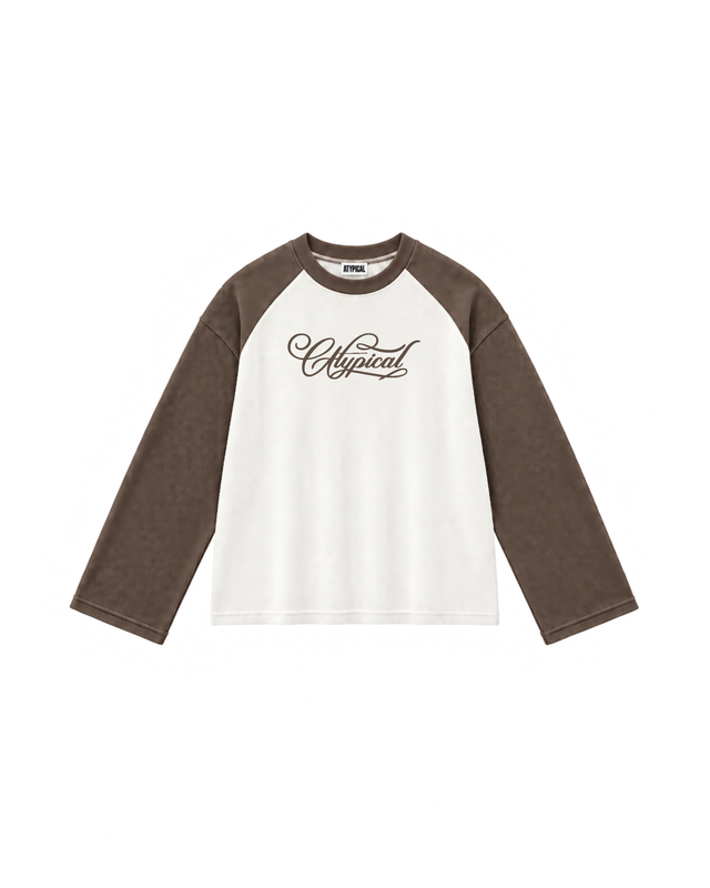Raglan Waffle Sleeves Brown