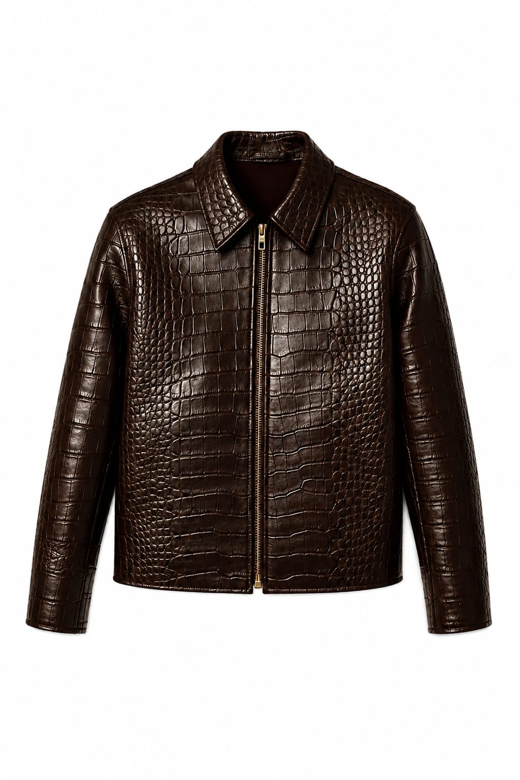 Brown Croco Cropped
