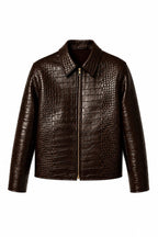 Brown Croco Cropped