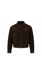 BROWN SUEDE LEATHER JACKET