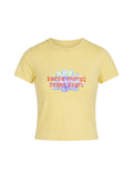 BADDIE ENERGY BABY TEE - BUTTER YELLOW