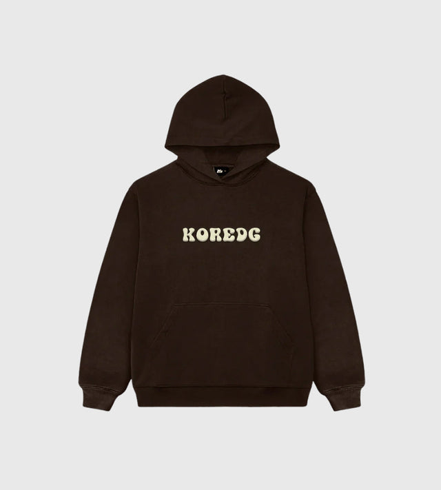 KOREDG BROWN OVERSIZED HOODIE
