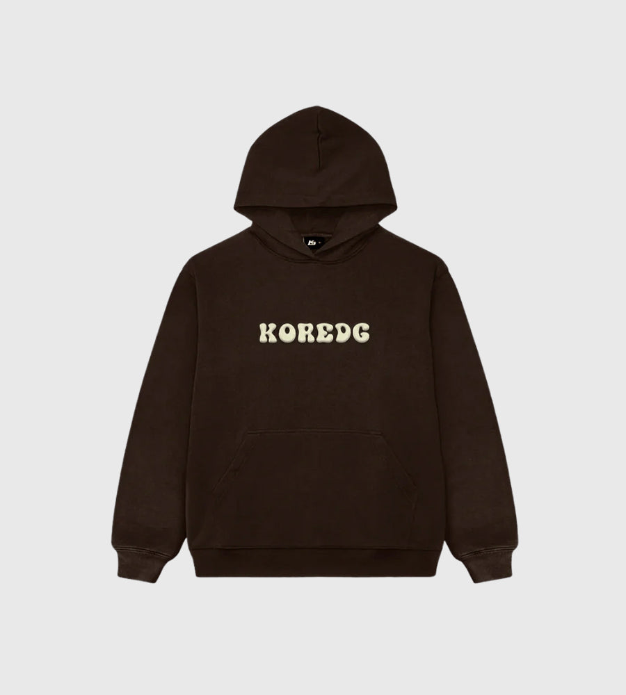 KOREDG BROWN OVERSIZED HOODIE