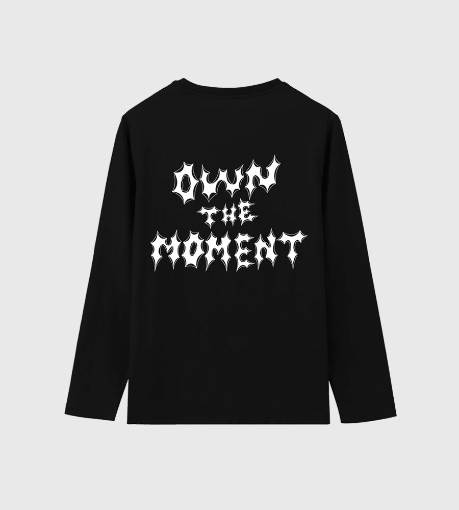 KOREDG OWN THE MOMENT BLACK LONG-SLEEVE T-SHIRT