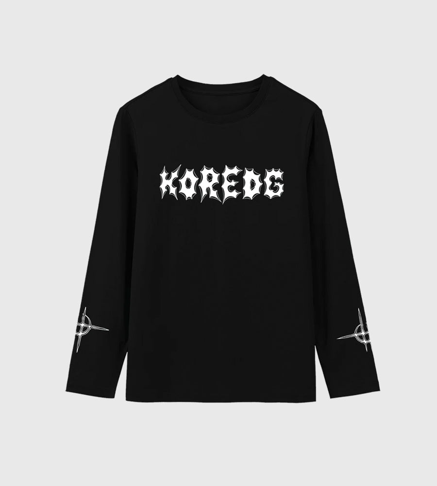 KOREDG OWN THE MOMENT BLACK LONG-SLEEVE T-SHIRT