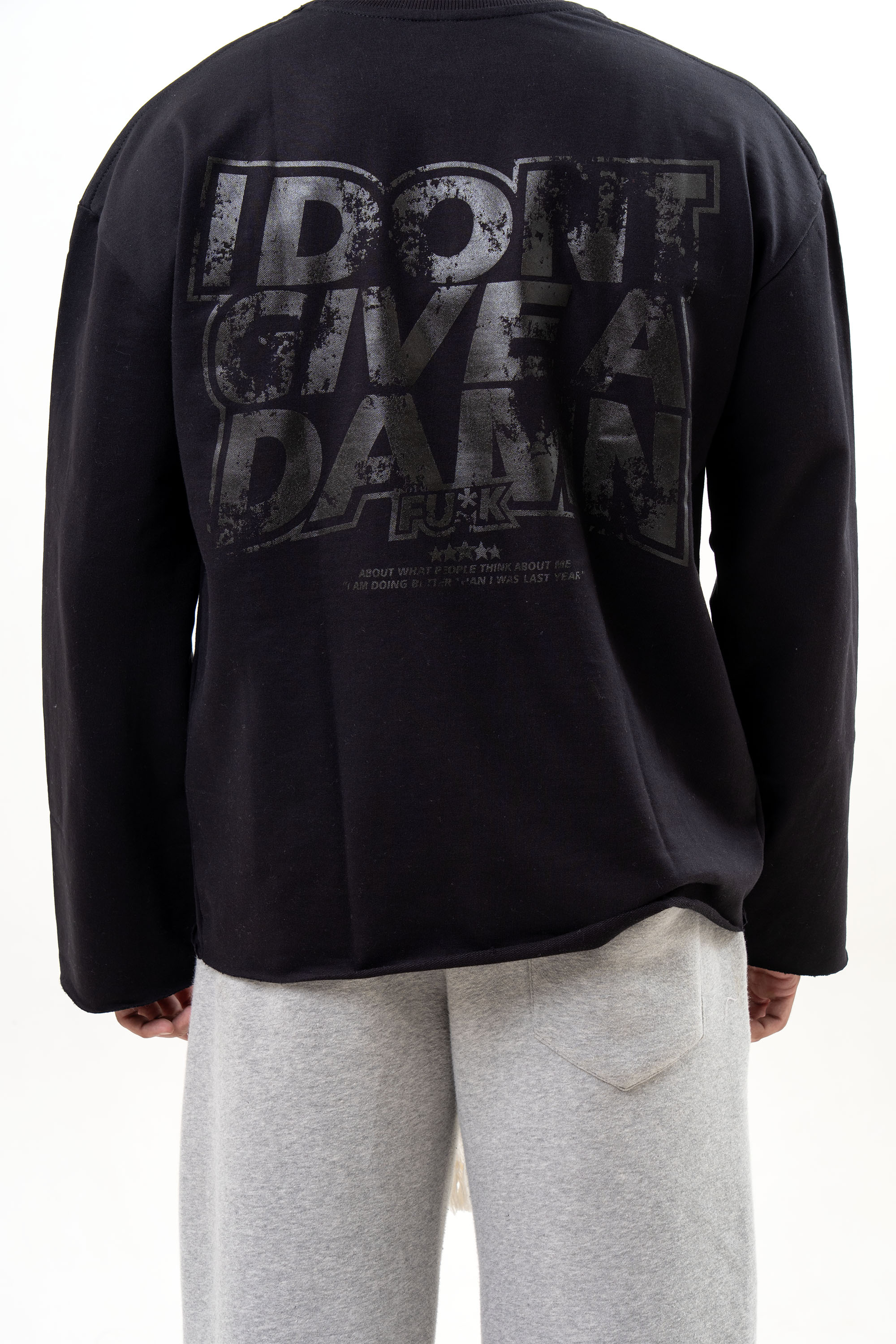 GIVE A DAMN Long Sleeve Tee