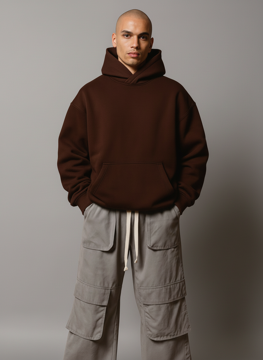 Brown Oversize Hoodie