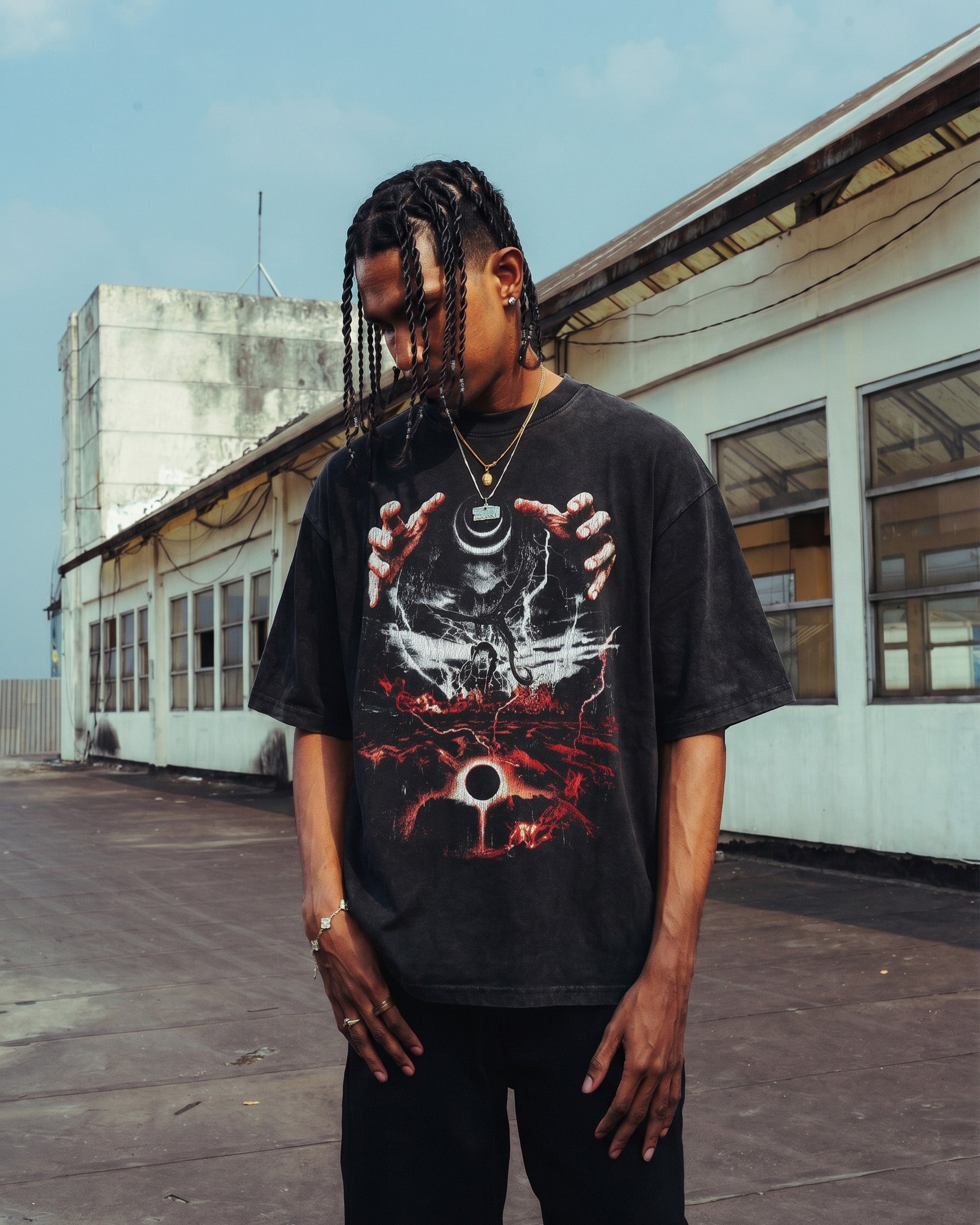 CONTROL GRAPHIC TEE - BLACK