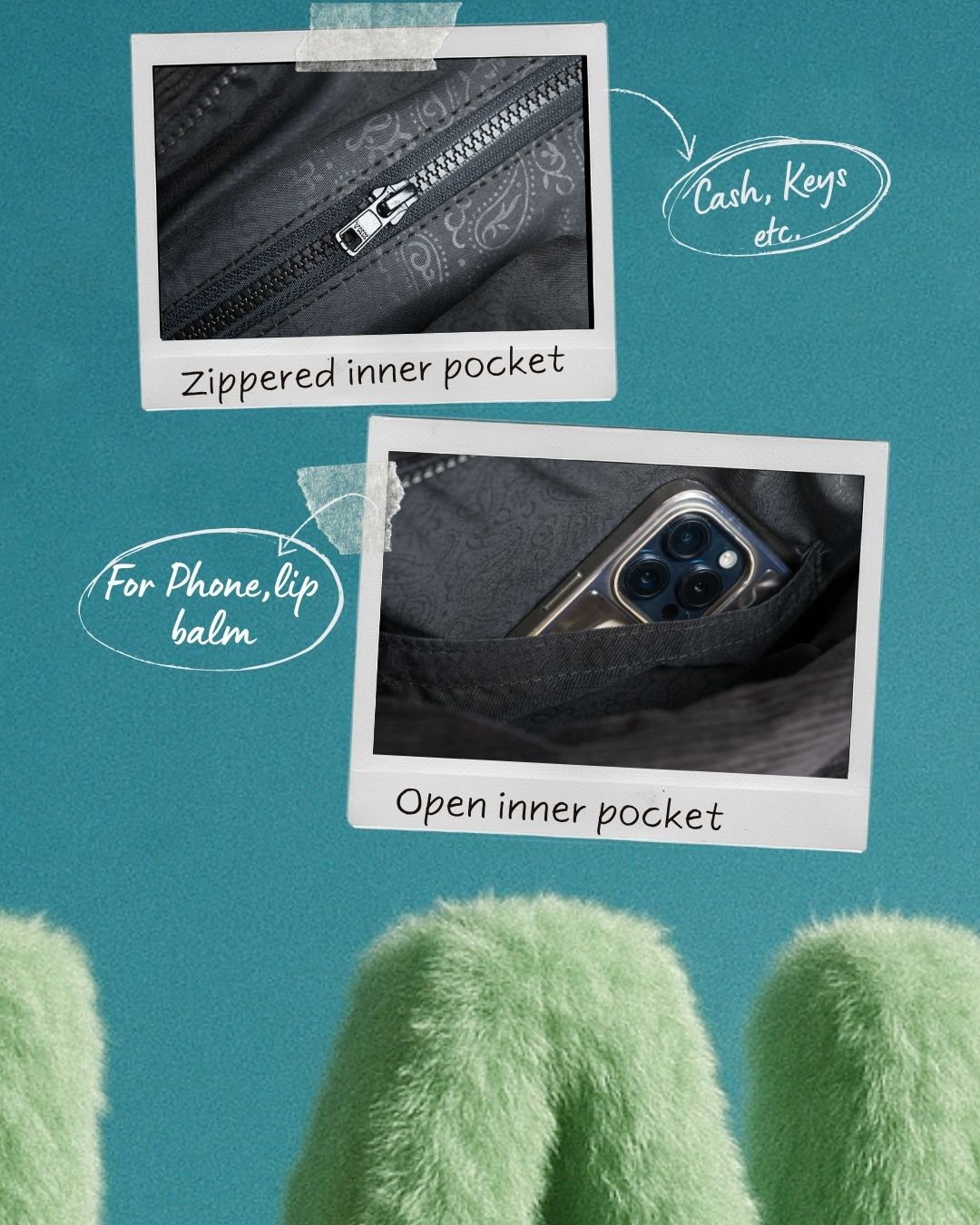 Corduroy Cross-Body Bag - Brown