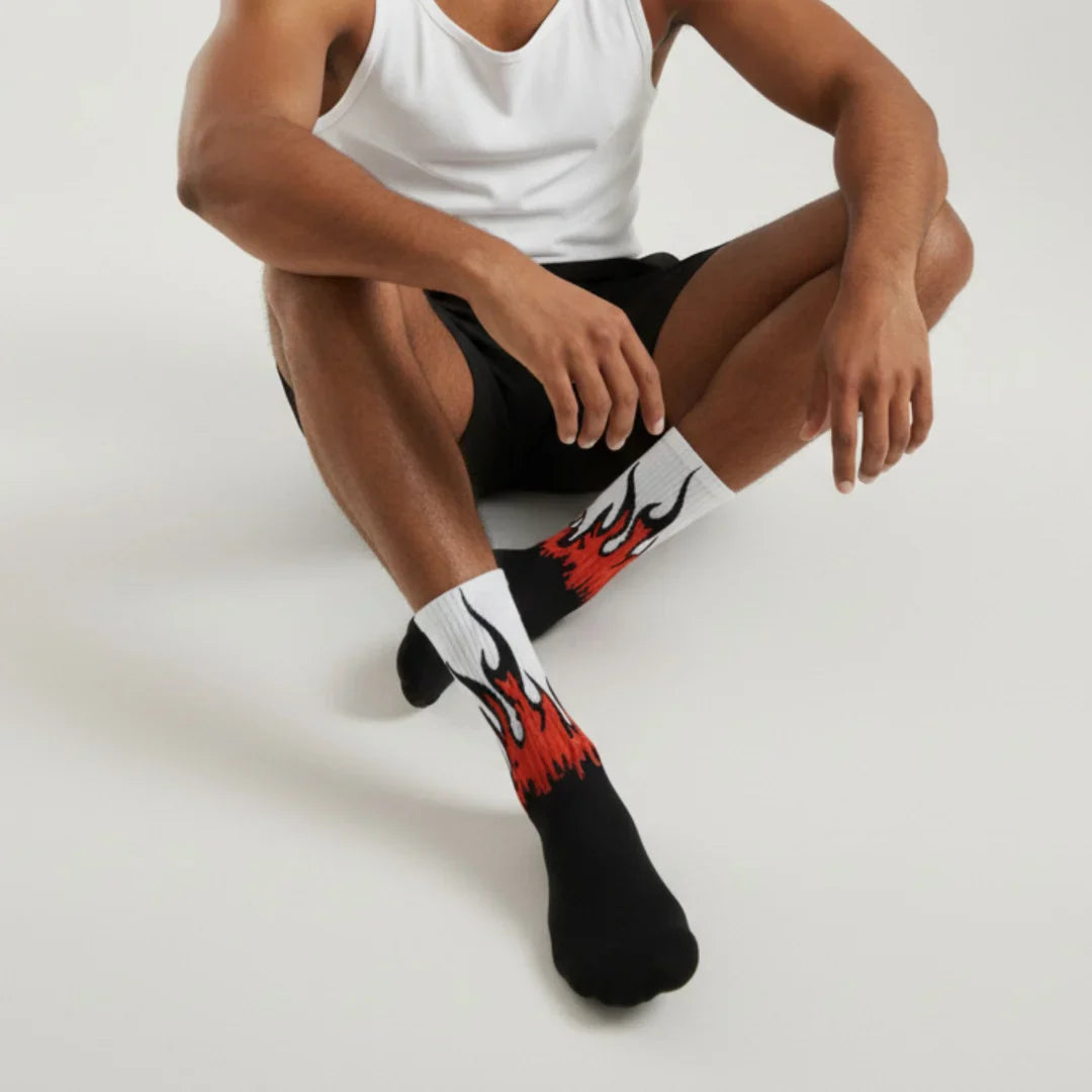 Frozen Flames Crew Socks
