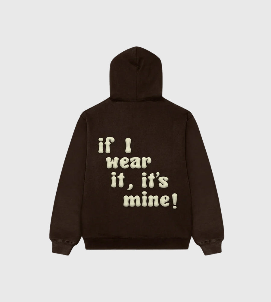 KOREDG BROWN OVERSIZED HOODIE