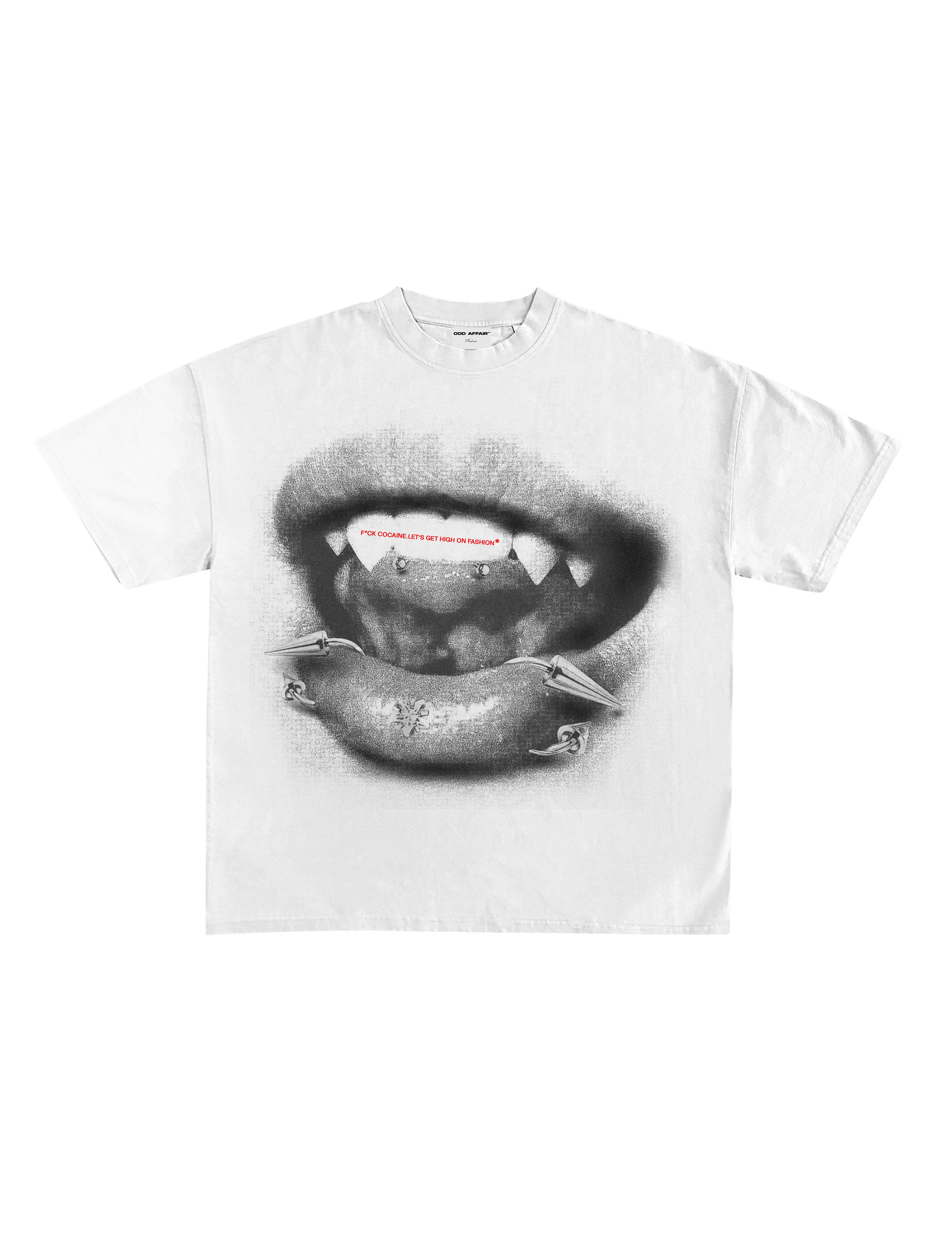 HIGH ON FASHION GRAPHIC TEE - WHITE