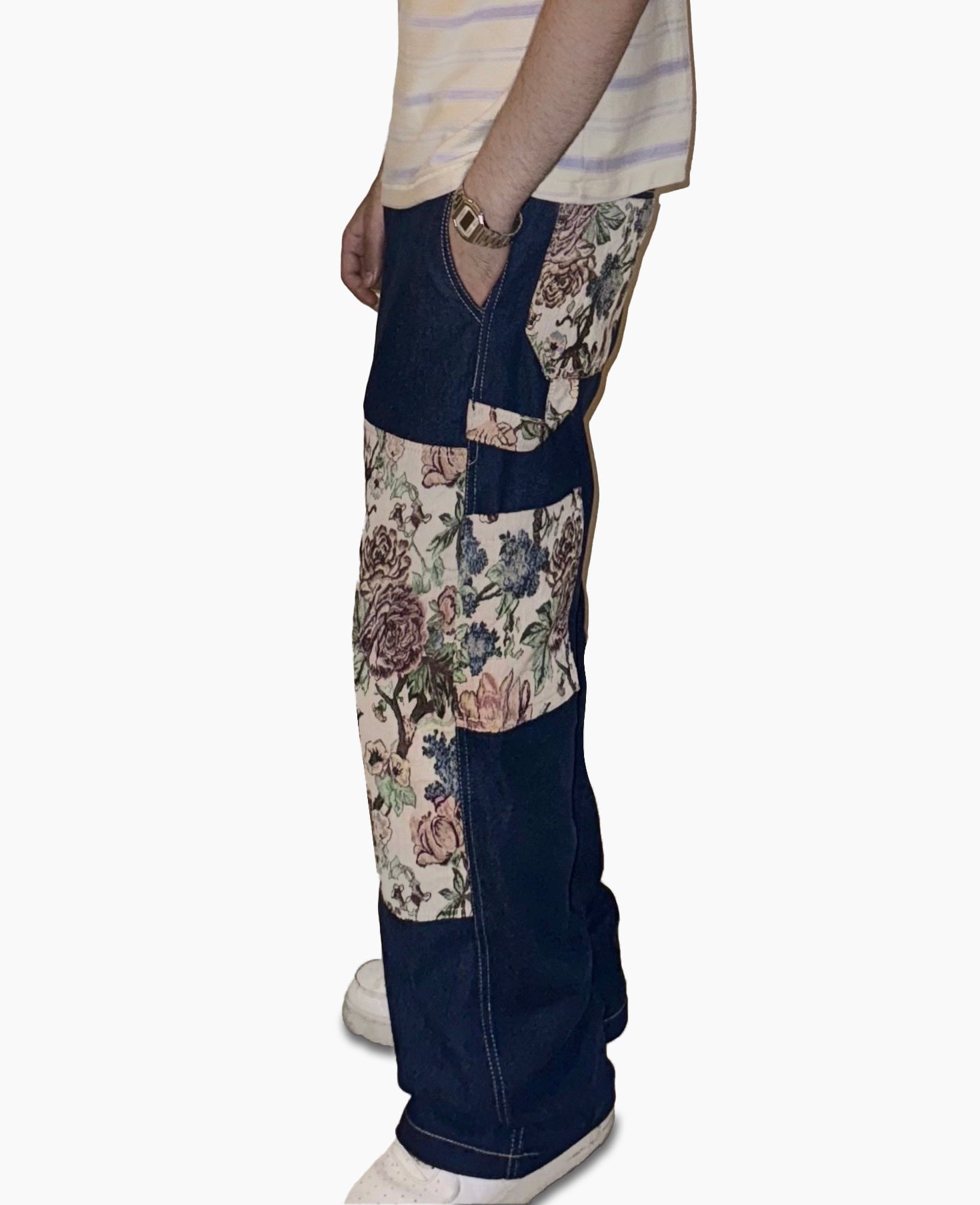 Floral Jacquard Denim