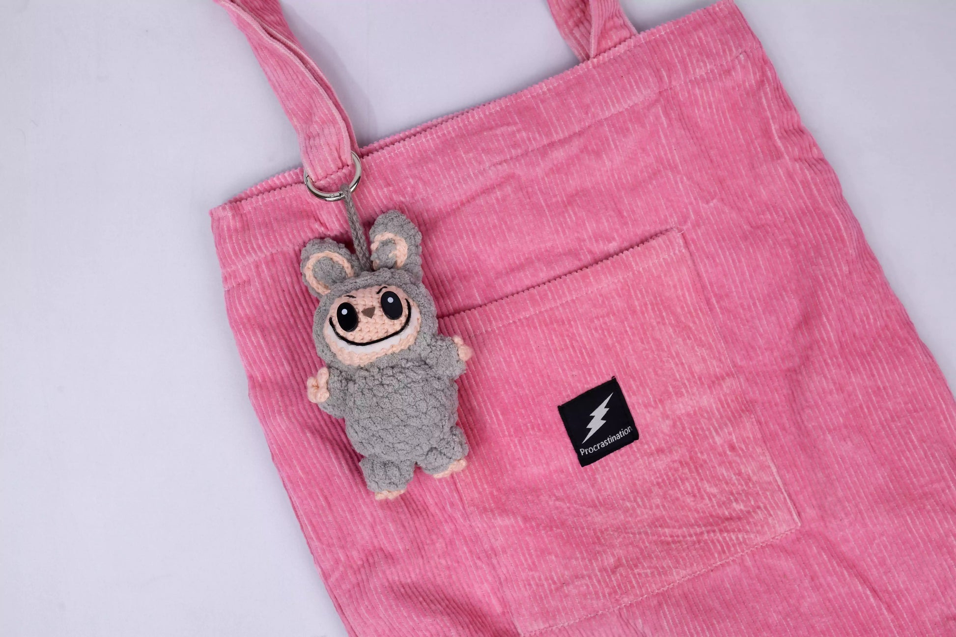 Corduroy Tote Bag Pink