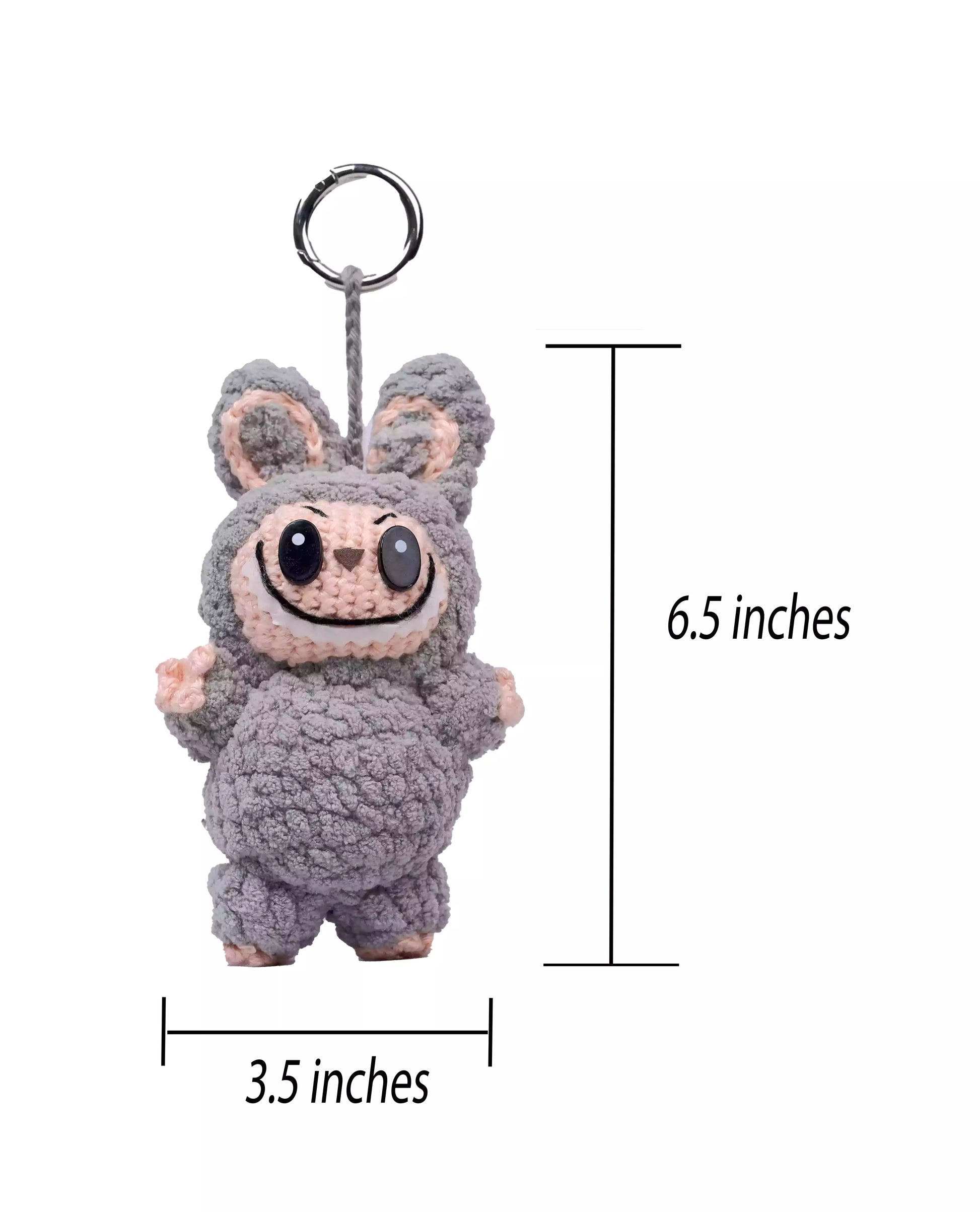 Crochet Labubu Doll - Sesame Bean