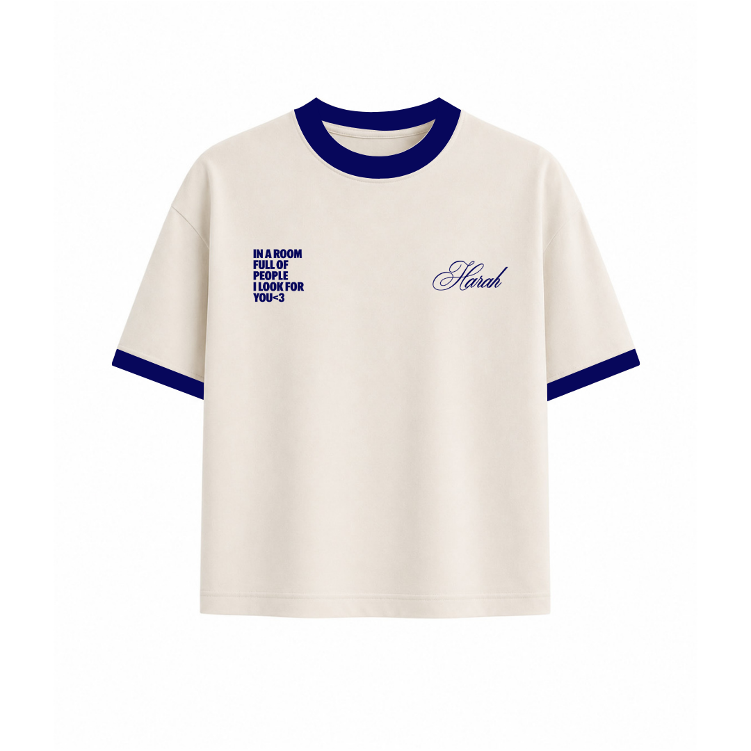 Look for you Ringer Tee Cropped