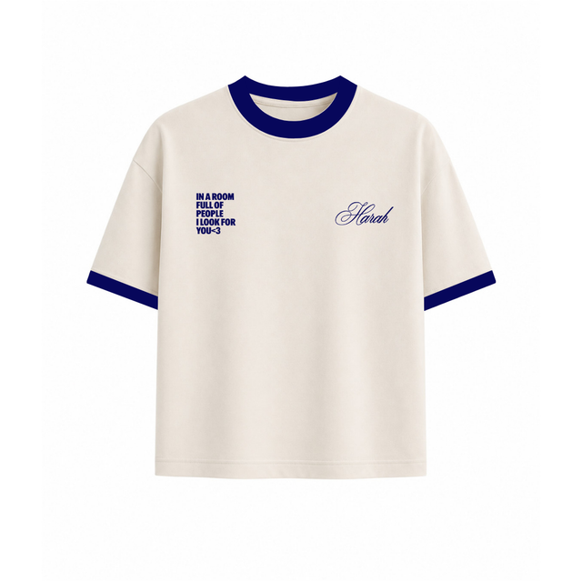 Look for you Ringer Tee Cropped