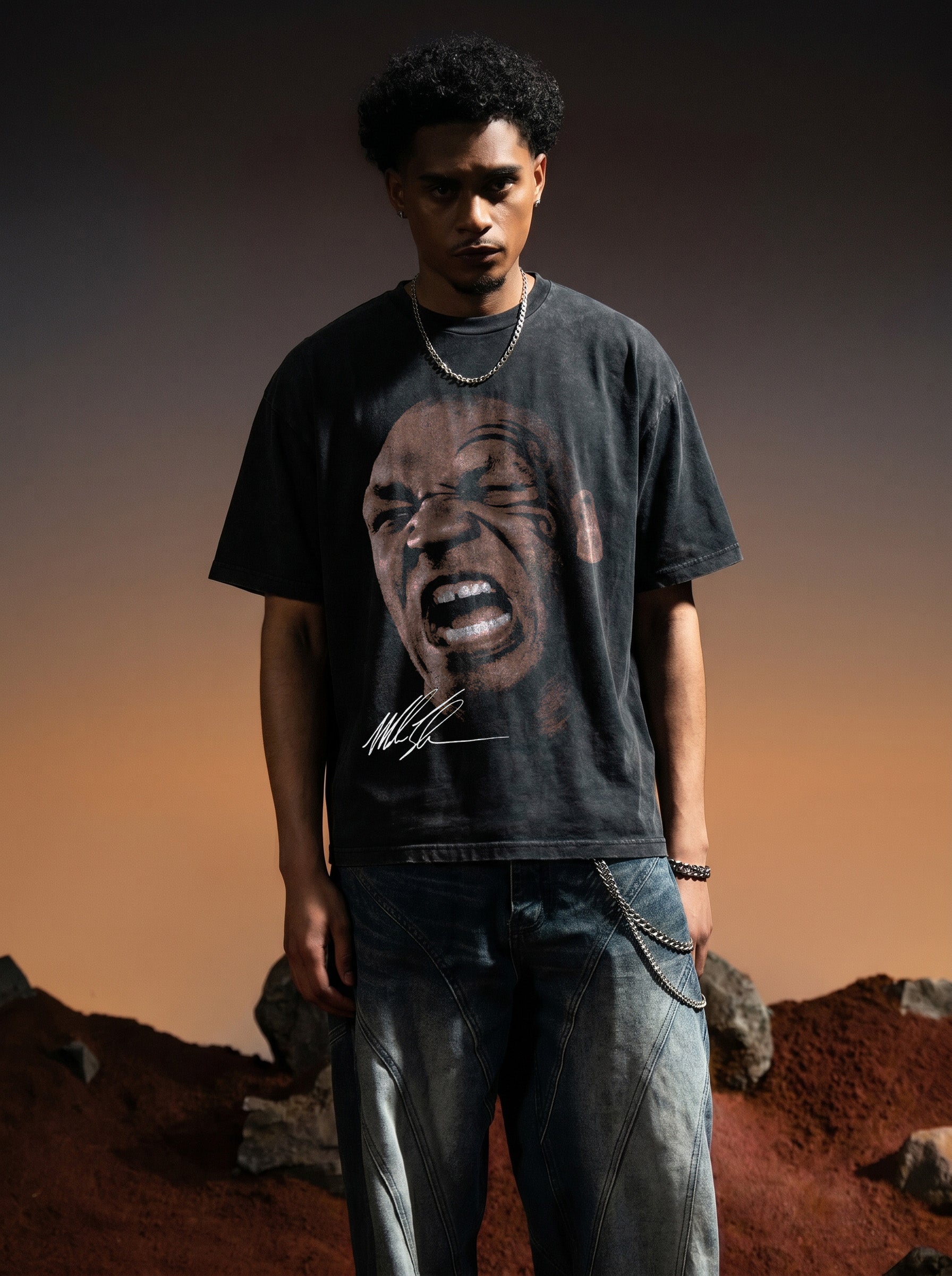 IRON MIKE GRAPHIC TEE - VINTAGE WASH