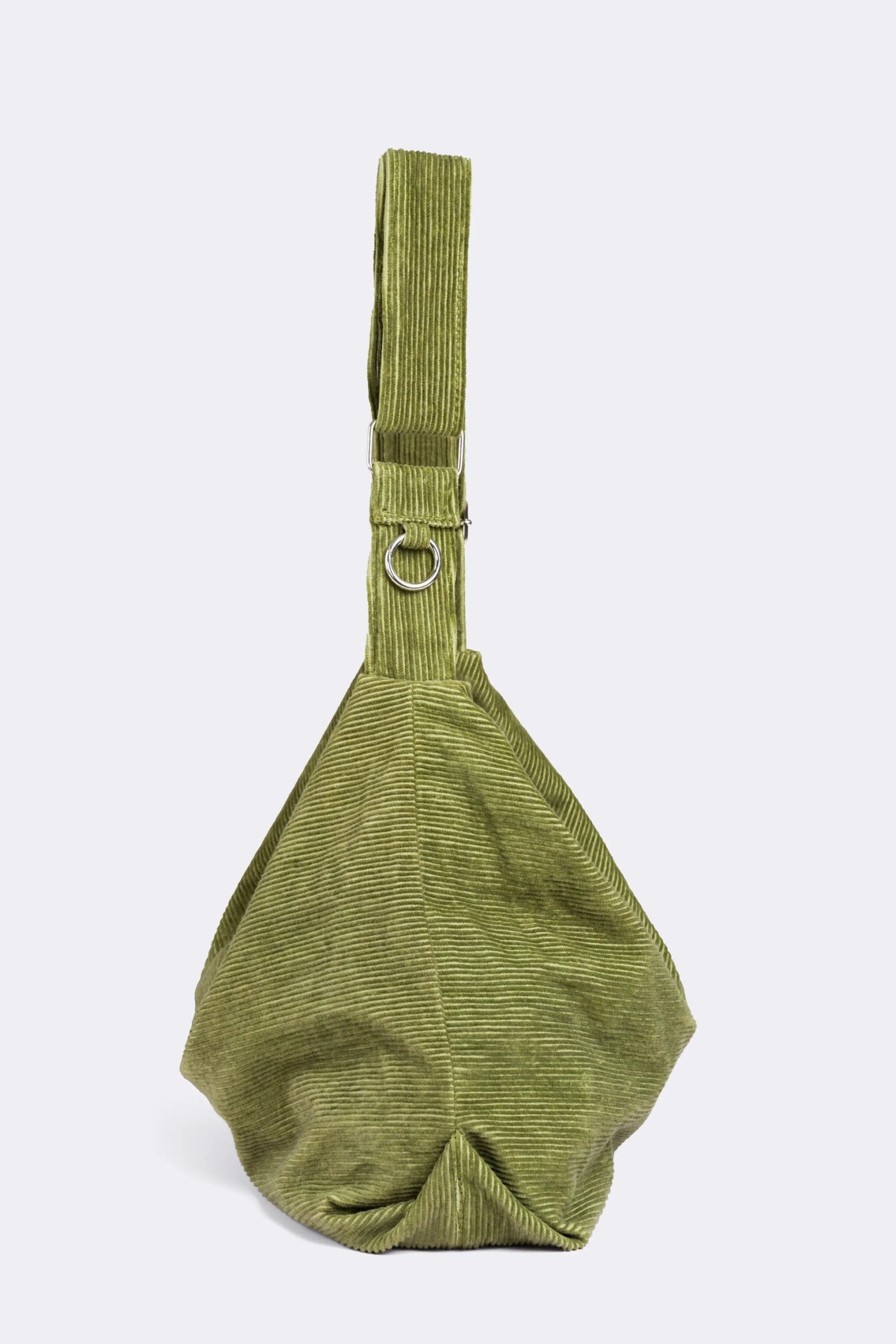 Corduroy Cross-Body Bag - Military Green